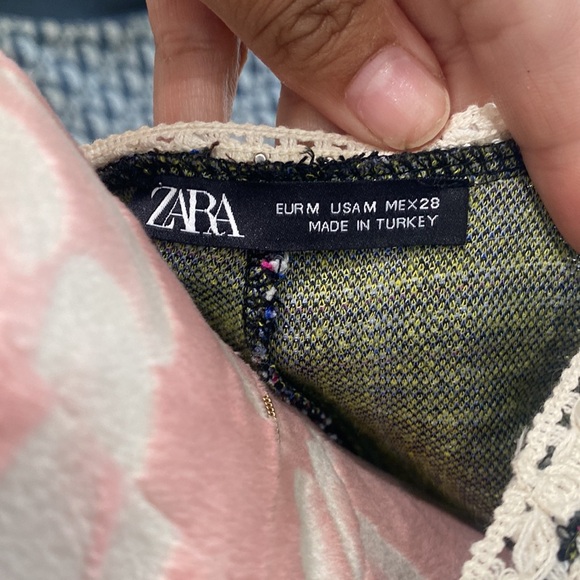 Zara Tweed Style Pearl Classy Top Size M - Picture 5 of 7